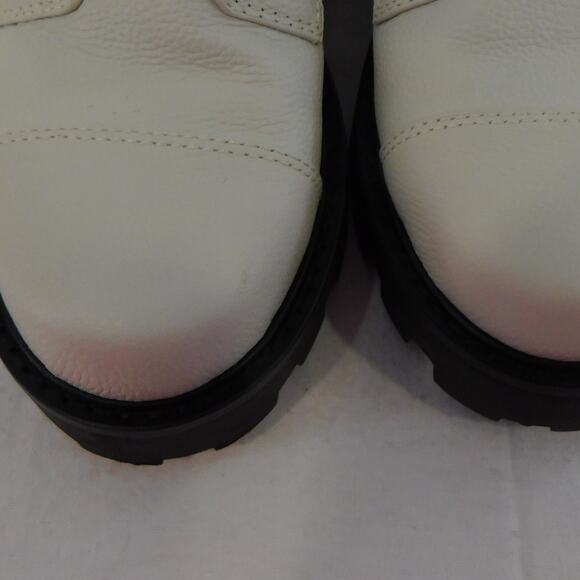 Karl Lagerfeld Paris Maeva Soft Ivory Combat Block Heel Boots Size 7 New - Picture 4 of 10